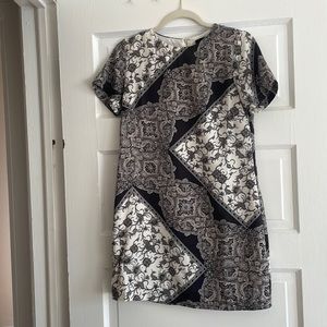 black and white dress